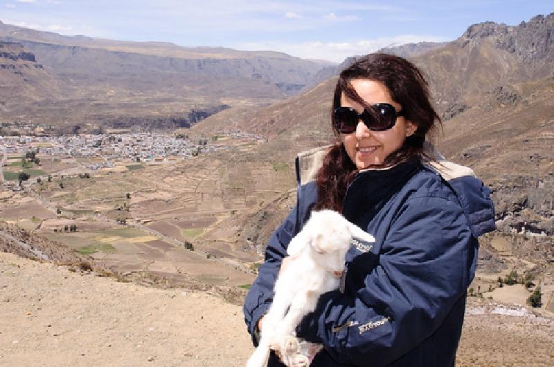 Adriana and the lamb