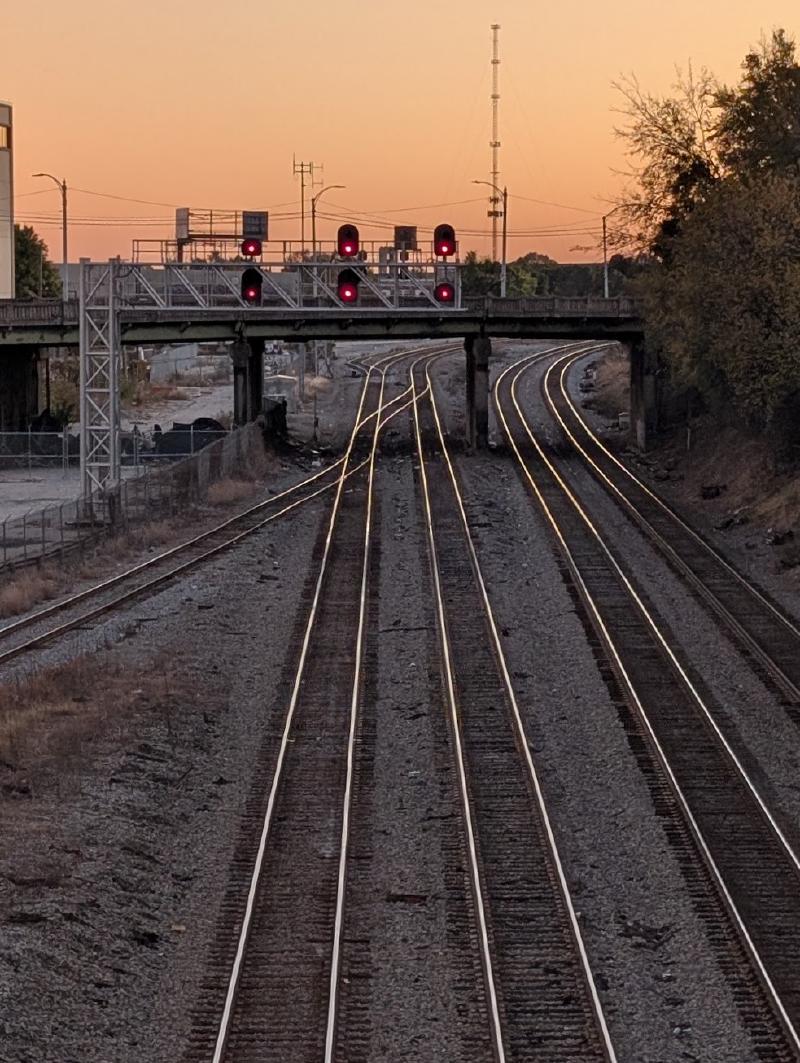 Railways from bridge